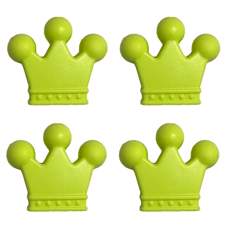 Venta al por mayor 35×30MM Crown Teethers Cuentas de silicona 50pcs